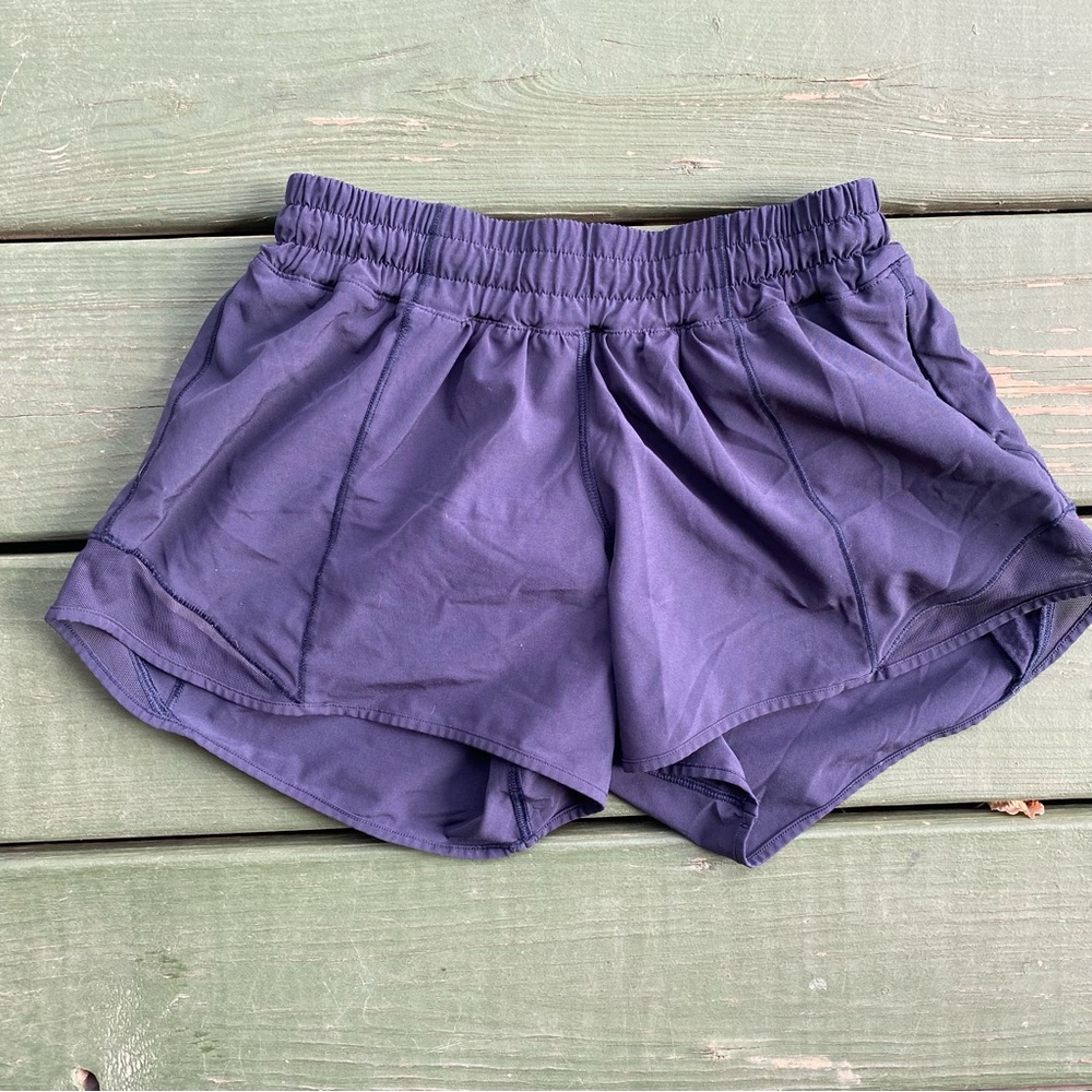 Black Lululemon Running Lined Shorts Size 4